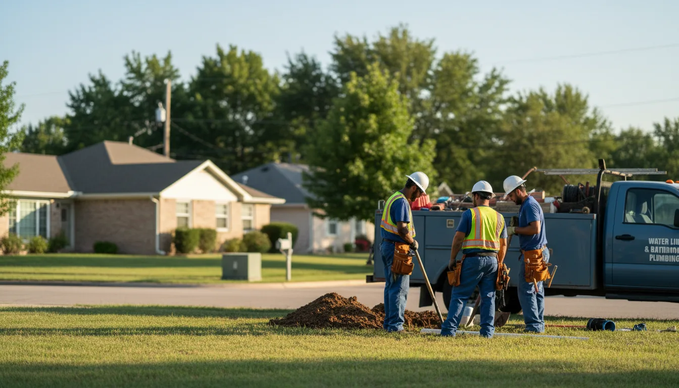 Residential water line and bathroom plumbing service in Lee, NH